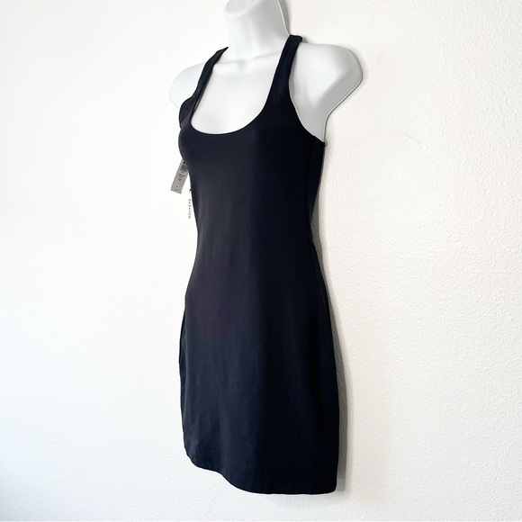 NWT Aritzia Babaton Racerback Mini Dress in Black Size Small Stretch - Picture 2 of 6